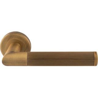 Serozzetta Trend Lines Lever on Round Rose Antique Brass