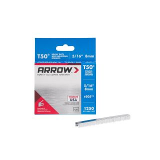 5/16 8mm Arrow Staples 505 for T50/T55 Per Box (1250) ARRT50516S