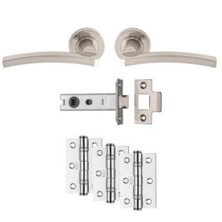 Tavira Latch Pack Ultimate Door Pack UDP009SN/INTB Satin Nickel