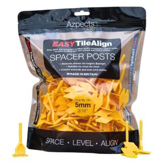 Azpects Easy Tile Align 5mm Spacer Post Yellow Bag / 150 