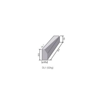 Marshalls 125 x 255 / 150mm HB to BN Dropper Kerb L/H