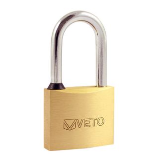 Veto Brass 50mm Long Shackle Padlock P50L