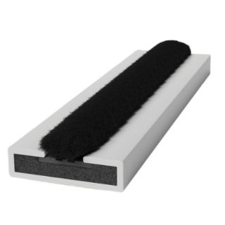15mm x 4mm x 2.1Mtr Int Strip White FD30 Rated with Brush