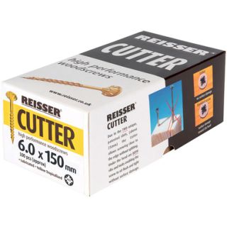 6.0 x 180mm Reisser R2 Cutter Yellow CSK Head Woodscrews