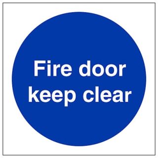 Fire Door Safety Sign Ref 0151 200 x 300mm Semi-Rigid PVC