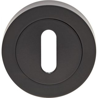 Carlisle Brass Escutcheon Std Lock Round Rose Matt Black