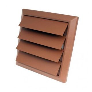 4 Brown Wall Vent With Gravity Grill
