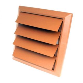 4 Terracotta Wall Vent With Gravity Flap --