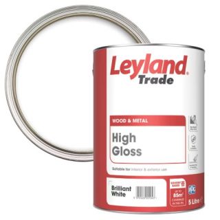 5Ltr Leyland Contract White Gloss Paint ---