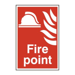 Fire Point Safety Sign Ref 1451 200 x 300mm Semi-Rigid PVC
