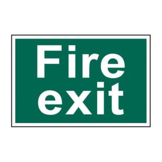 Fire Exit Safety Sign Ref 1502 Semi-Rigid PVC 200 x 300mm Sign