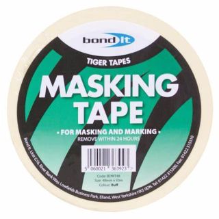Bond It Masking Tape Buff 48Mm X 50Mtr Bdmt48