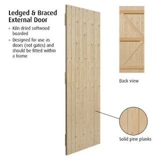 Ext L&B Softwood Door FSC 1981 x 762 x 44mm (6'6 x 2'6)