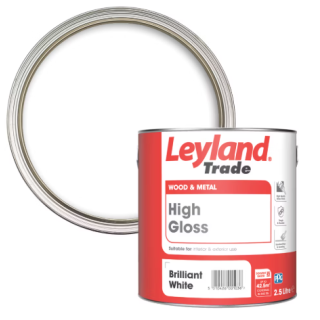 2.5Ltr Leyland Contract White Gloss Paint ---