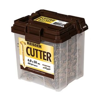 6.0 x 50mm Reisser R2 Cutter Yellow CSK Head Woodscrews