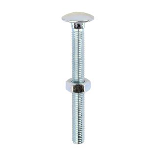 M10 x 100mm Carriage Bolt & Hex Nut Box/25 10100CB