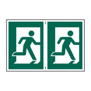 Fire Exit Safety Sign Ref 1498 (2 Signs Per Sheet) 200 x 300mm