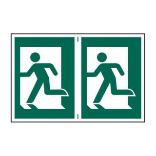 Fire Exit Safety Sign Ref 1498 (2 Signs Per Sheet) 200 x 300mm