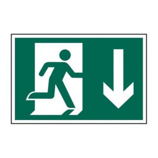 Fire Exit Safety Sign Ref 1529 200 x 300mm Semi-Rigid PVC