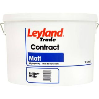 10L Leyland Paint Contract Matt Emulsion White