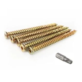 Timco Zyp Concrete Screws 7.5 X 60Mm C/W T30 Bit