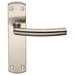Residential Latch Profile Arched Lever on Backplate SSS CSLP1167B/SSS