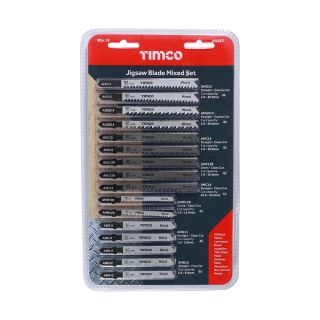 Timco Jigsaw Blade Mixed Set 16 Pieces Ref Jigset T-Set-16