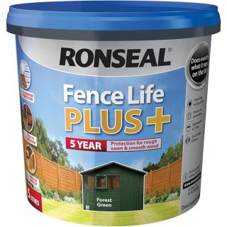 5Ltr Ronseal Fence Life Plus Forrest Green