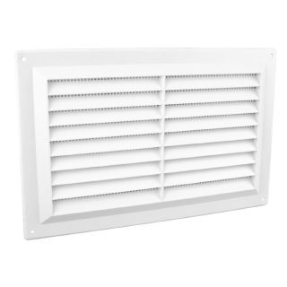 9 X 6 Plastic Louvre Vent With Flyscreen White 1211Wf Lv137Fwbg