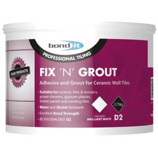 Bond It Fix 'N' Grout 3.75Kg R/Mixed Brill White Bdta11
