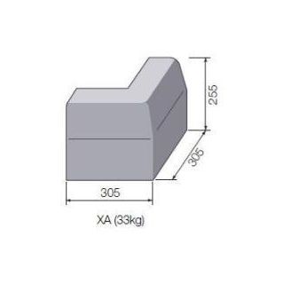 Marshalls 125 x 255mm Half Battered Kerb Angle External