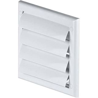 4 White Wall Vent With Gravity Flap --