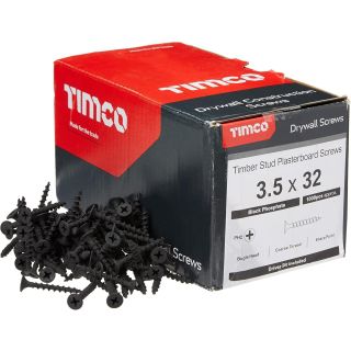 3.5 X 32Mm Black Course Collated Drywall Screws / 1000